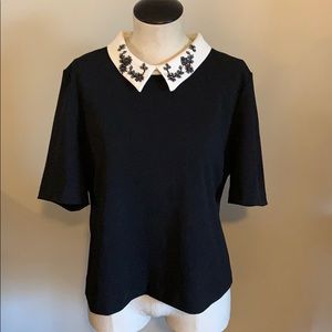 Top with Beaded Neckline